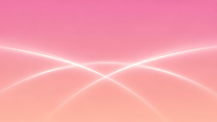 Soft pink and orange gradient background with glowing arcs