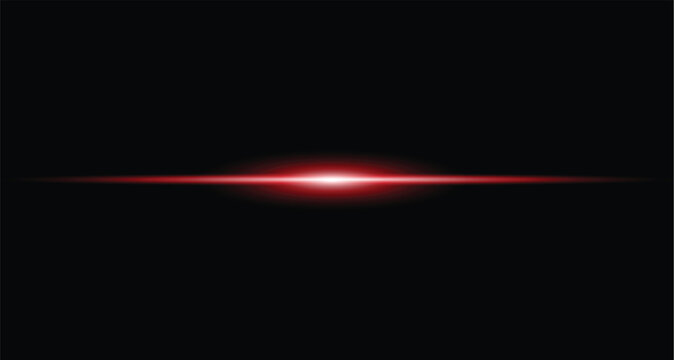 Bright red lens flare effect emanating from a central point against a black background