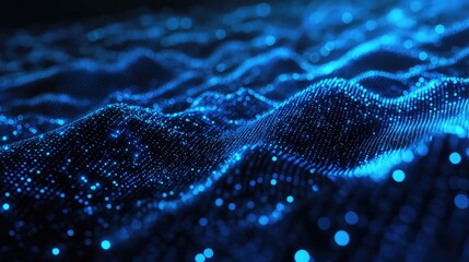 Digital wave particles creating a futuristic abstract soundscape