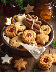 Rustic Christmas Cookie Bowl