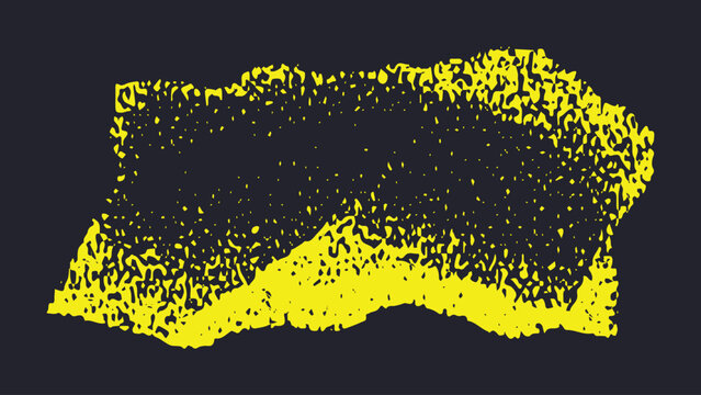 Yellow abstract shapes scattered on dark gray background vector