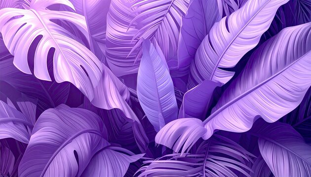 Purple Tropical Foliage - A Lush and Vibrant Botanical Display.