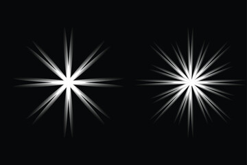 Obraz premium Glowing Star and Sunburst Light Effect – EPS Design