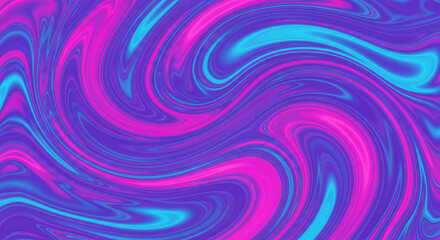 An abstract image featuring holographic swirl patterns in vibrant purple, pink, and blue tones, creating a fluid, futuristic visual effect. Smooth gradients and dynamic wave-like textures give the art