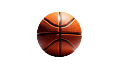 Textured orange basketball against a black background