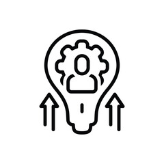 Black line icon for persona development