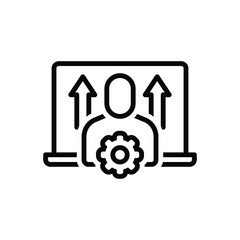 Black line icon for persona development