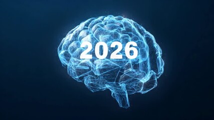 Futuristic digital brain in 2026 with neural network and artificial intelligence concept - Powered by Adobe