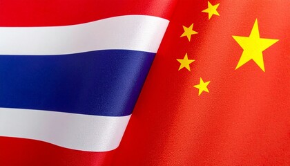 China and Thailand flags side by side.