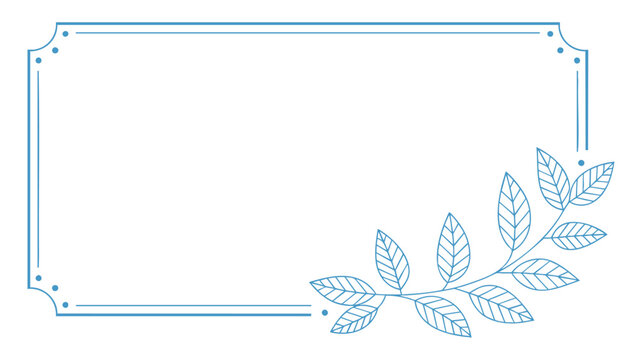Elegant border with leaf design