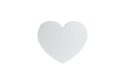 Fototapeta premium Simple, soft silver heart graphic against a stark black backdrop