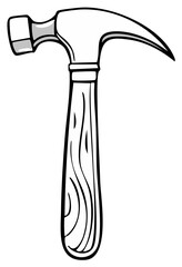 Classic Claw Hammer with Wooden Handle for Construction and DIY Projects