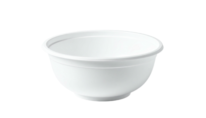 Clean, round white bowl with small lip against a black backdrop