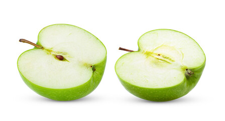 green apple isolated on transparent png