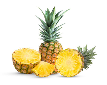 fresh pineapple isolated on transparent png