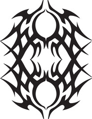 Black and White Radial Star Sunburst Mandala Lines