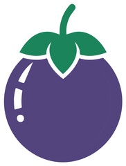 Vibrant Mangosteen Fruit Flat Design Vector Illustration Exotic Tropical Superfood