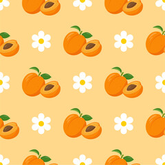 Seamless pattern with peaches for banners, cards, flyers, social media wallpapers, etc.