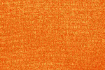 Orange fabric cloth texture for background, natural textile pattern.