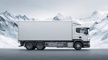 Obraz premium Cryo-Logistics Autonomous Freight in the Frozen Frontier
