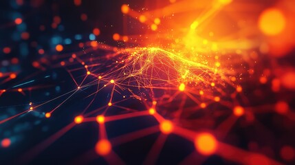 Digital network connecting data points in abstract space