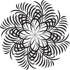 black and white flower