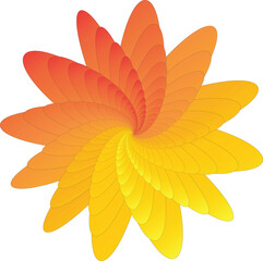 vector illustration of an orange flower