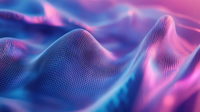 Abstract wavy grid representing digital network technology concept