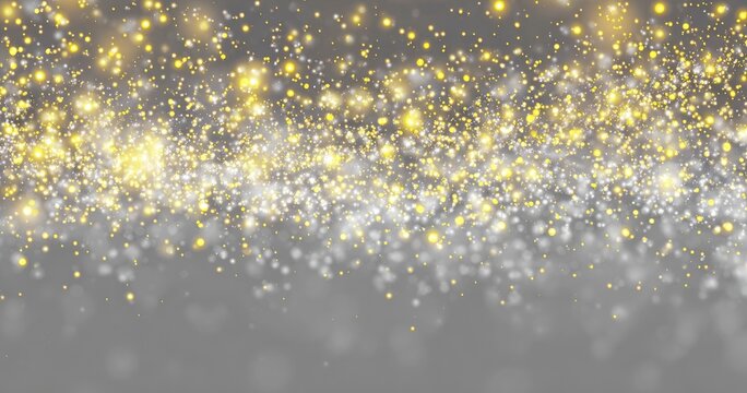 Abstract gray background with gold glitter - Powered by Adobe