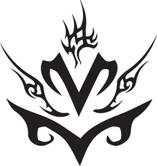 Black Silhouette of a Peacock in Decorative Vintage Frame