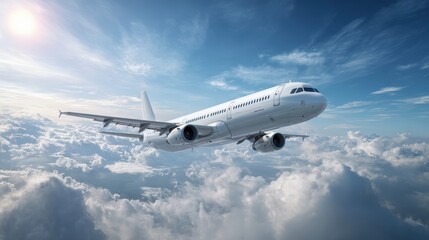 大空を飛ぶ飛行機