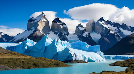 Iceberg, Torres del Paine, Chili is probably the world's most spectacular national park. An unrivalled landscape of mad jagged peaks, impossibly blue lakes, deserted pampas and iceberg-loaded river