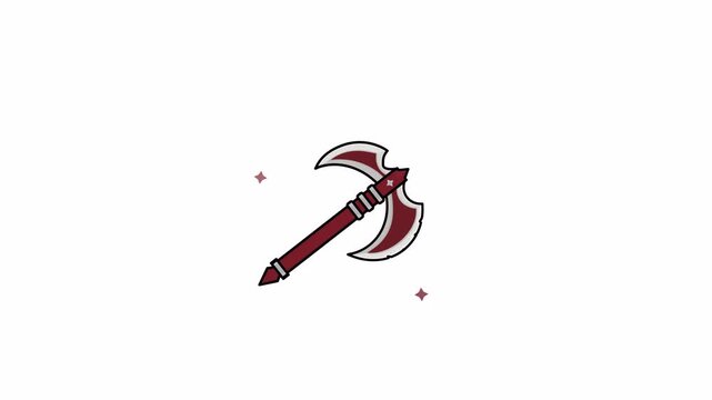 fantasy axe icon animation 4k