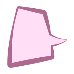 紫色の吹き出しの使いやすいイラスト
