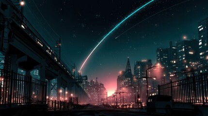 ライトアップされた大都会