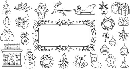Christmas Doodle Set: Festive Hand-Drawn Illustrations for Holiday Designs