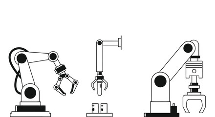 Robotic arms doing experiments in a futuristic laboratory setting
