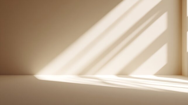 Soft natural window light casting gentle diagonal shadows on smooth ivory minimal matte with large right negative space, forming calm modern background for business dashboards and presentations.