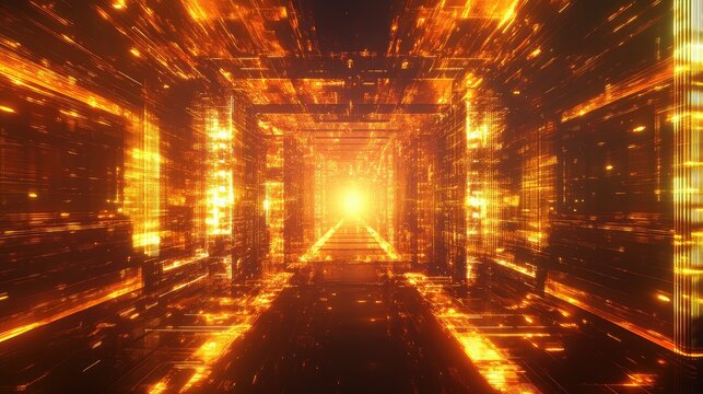 Navigating a bright digital data tunnel system moving forward