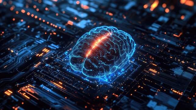 Artificial intelligence brain learning on digital circuit board