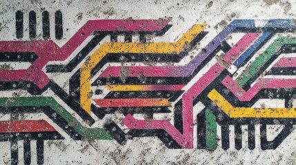 グラフィックアートの壁