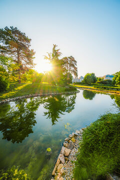 Festetics Palace is located in the town of Keszthely, Zala, Hungary near the Lake Balaton.