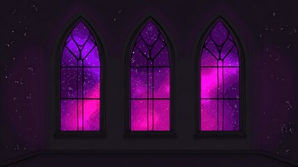 窓から見える夜空