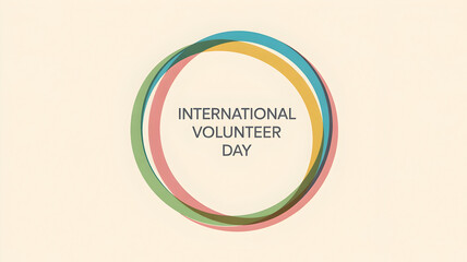 Celebrate International Volunteer Day with this bright, modern graphic design element