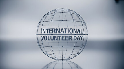 Promote International Volunteer Day with this modern globe rendering for social good