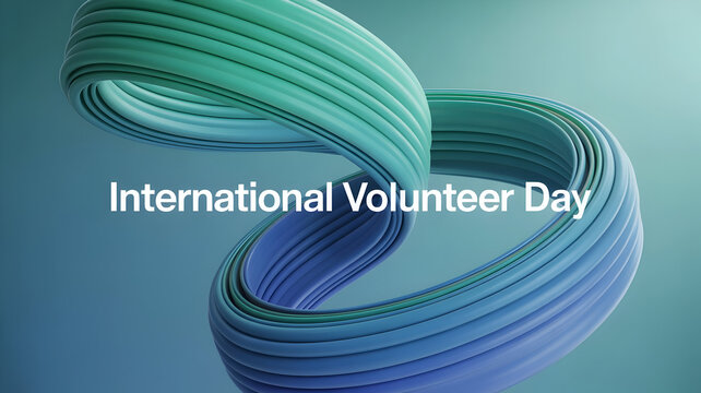Celebrate International Volunteer Day with this impactful and visually stunning design