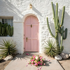 Retro vintage scene showcasing a pastel pin, soft hues.