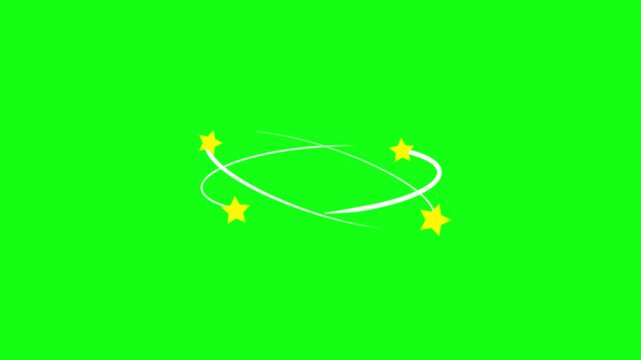 dizzy spinning stars animated dizzy spinning stars above head 4k green screen croma