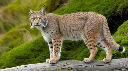 Bobcat (Lynx rufus) or wildcat, Point Reyes National Seashore, California, North America