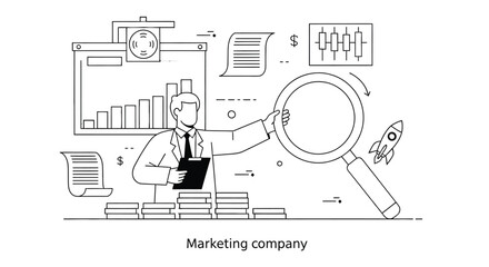 Marketing analysis showing business growth and investment opportunity